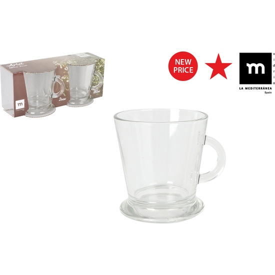 SET 2 TAZAS CON PIE 180CC ARLET image 0