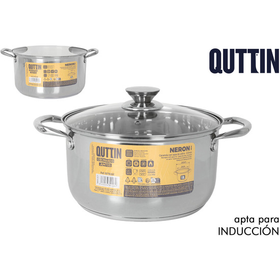CACEROLA 28CM10L ACERO IND. C/T NEW NERON QT image 0