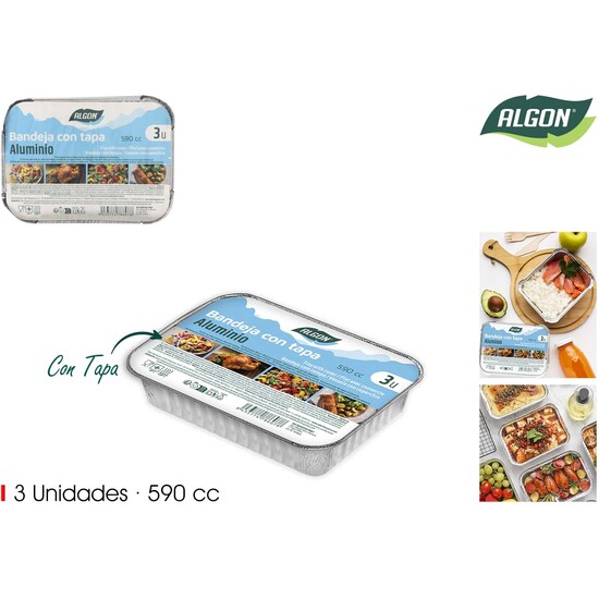 SET3 BAND.RECT.ALUMIN.C/TAPA 590CC ALGON image 0