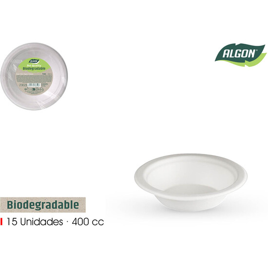 -13032- SET15 BOL BIODEGRADA.400CC QUALITY ALGON image 0
