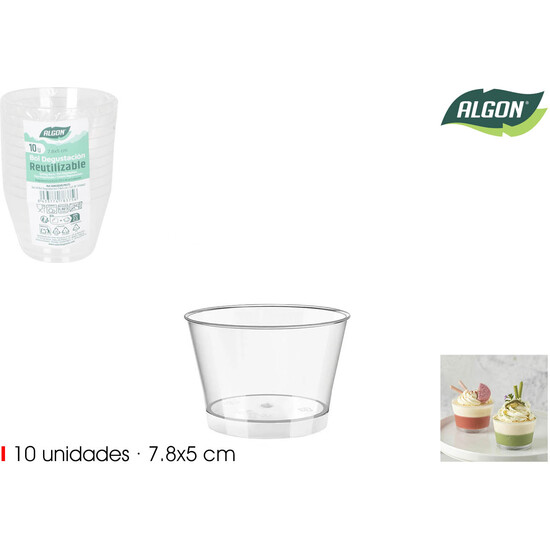 SET10 BOL DEGUSTACION 7.8X5CM ALGON image 0