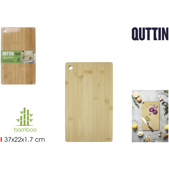 TABLA PARA CORTAR BAMBU 37X22CM QUTTIN image 0