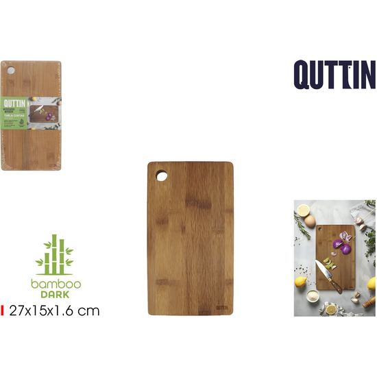 TABLA PARA CORTAR BAMBU DARK 27X15C QUTTIN image 0