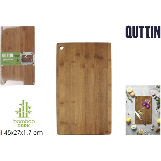 TABLA PARA CORTAR BAMBU DARK 45X27C QUTTIN image 0