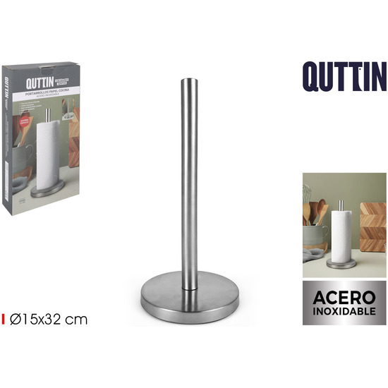 PORTARROLLOS COCINA ACERO 32CM QUTTIN image 0