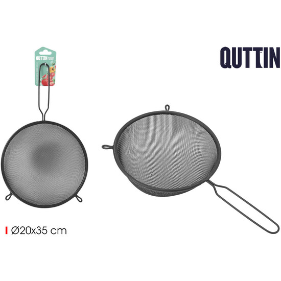 72 COLADOR METAL NEGRO 20CM QUTTIN image 0