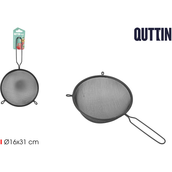 72 COLADOR METAL NEGRO 16CM QUTTIN image 0