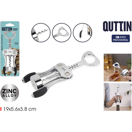 ABRIDOR SACACORCHOS ZINC ALLOY QUTTIN image 0
