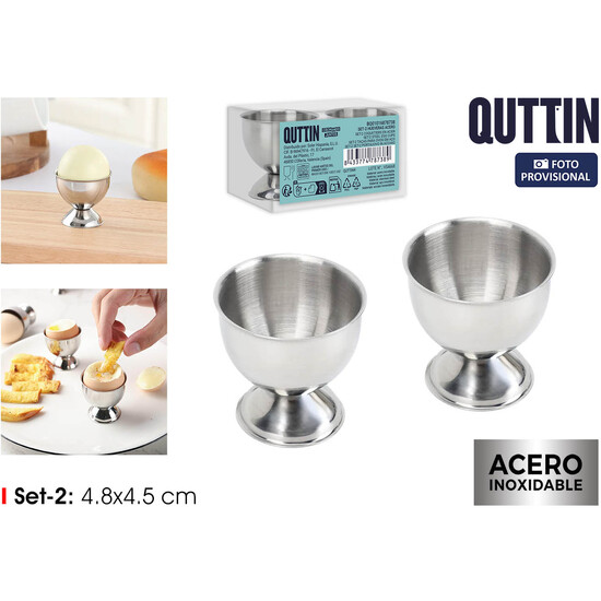 SET2 HUEVERAS ACERO QUTTIN image 0