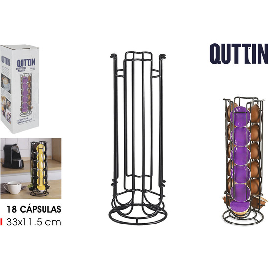 SOPORTE 18 CAPSULAS CAFE BLACK QUTTIN image 0