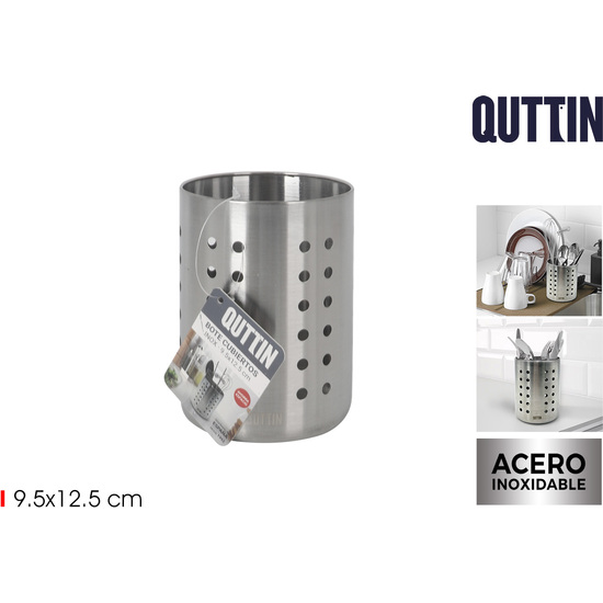 BOTE CUBIERTOS ACERO 9.5X12.5CM QUTTIN image 0