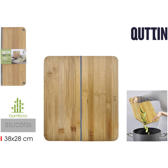 TABLA CORTAR PLEGABLE BAMBU 32X28CM QUTTIN image 0