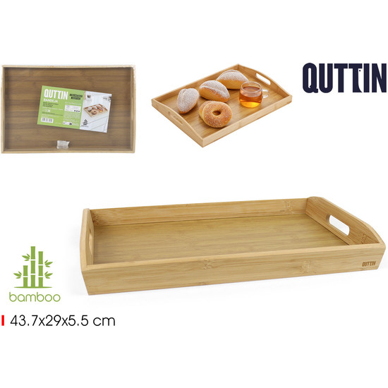 BANDEJA BAMBU 43.7X29X5.5CM QUTTIN image 0