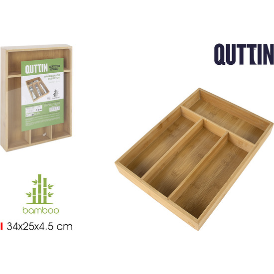 ORGANIZADOR CUBIERTOS BAMBU QUTTIN image 0