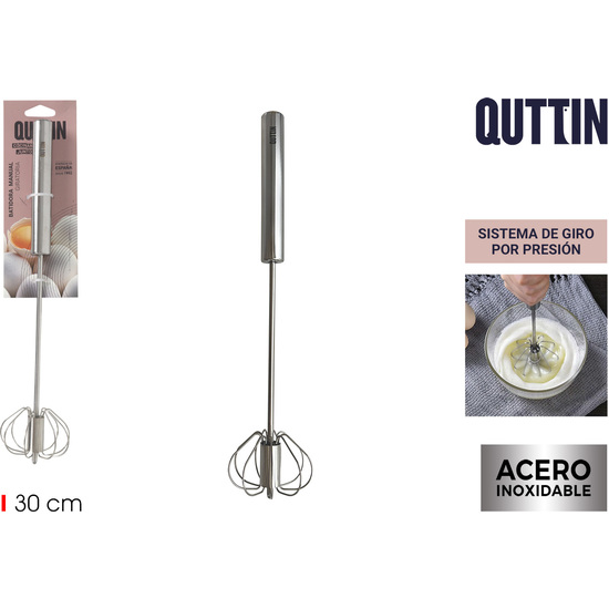 BATIDORA MANUAL ACERO 30CM QUTTIN image 0