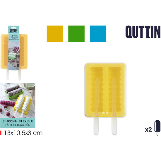 MOLDE 2 HELADOS SILICONA QUTTIN image 0