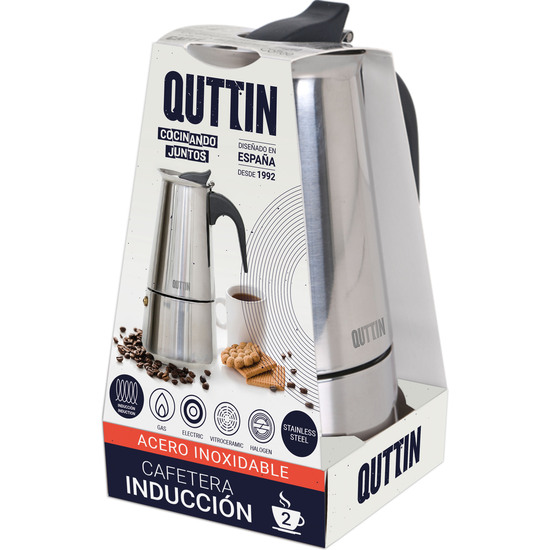 # -24- CAFETERA 2 SERVICIOS INDUCCION INOX QUTTIN image 0