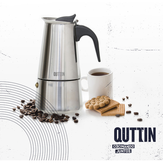 # -24- CAFETERA 2 SERVICIOS INDUCCION INOX QUTTIN image 1
