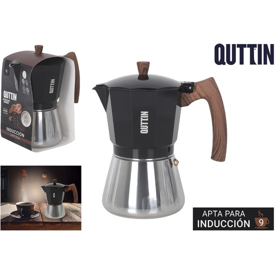 CAFETERA 9 SERV.INDUCC.SS/ALU.BLACK QUTTIN image 0