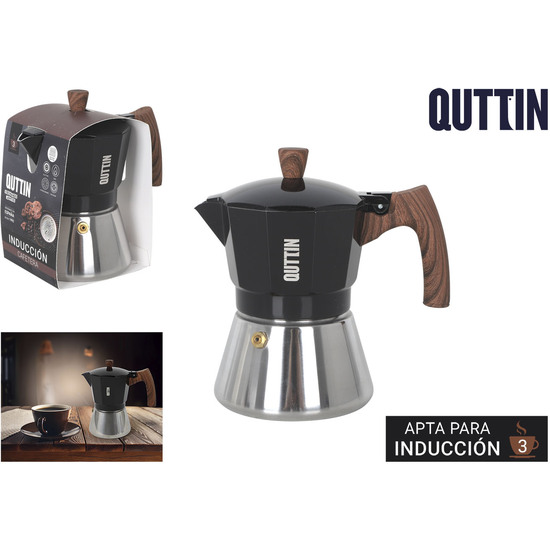CAFETERA 3 SERV.INDUCC.SS/ALU.BLACK QUTTIN image 0