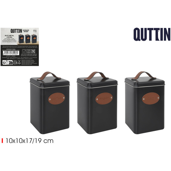 BOTE METAL COCINA CUADRADO 3SURT QUTTIN image 0