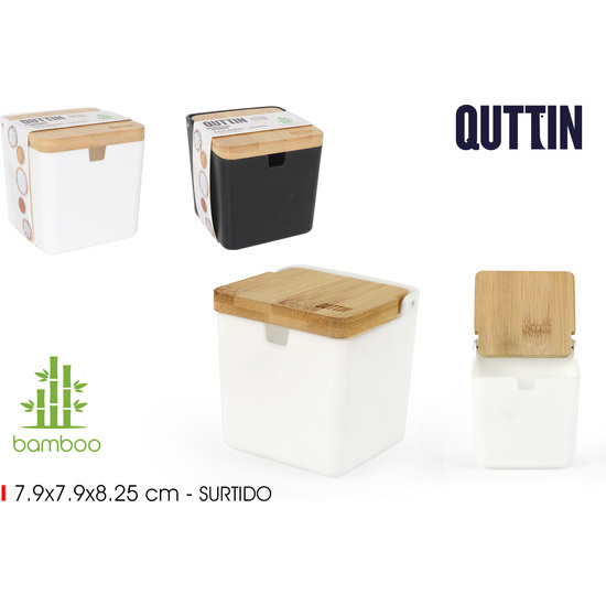 DISPENSADOR AZUCARSAL TAPA BAMBU QUTTIN image 0