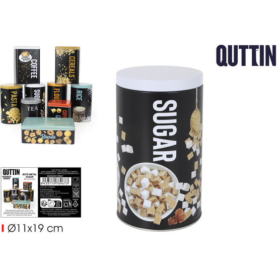 BOTE METAL SUGAR 10.7X19CM QUTTIN image 0