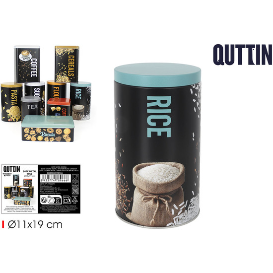 BOTE METAL RICE 11X19CM QUTTIN image 0
