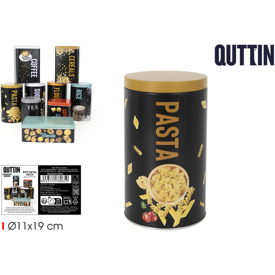 BOTE METAL PASTA 10.7X19CM QUTTIN image 0