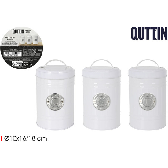 BOTE METAL COCINA REDONDO 3SURT QUTTIN image 0