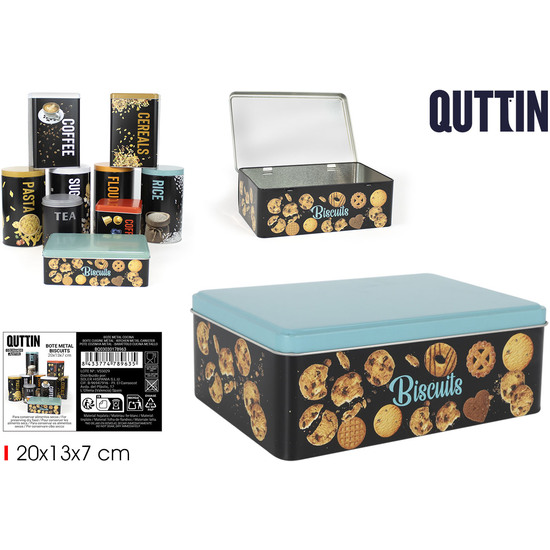 BOTE METAL BISCUITS 20X13X7CM QUTTIN image 0