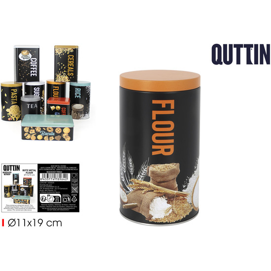 BOTE METAL FLOUR 10.7X19CM QUTTIN image 0