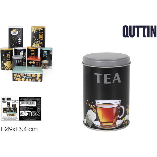 BOTE METAL TEA 9X9X13.4CM QUTTIN image 0