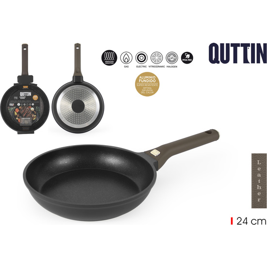 SARTEN 24CM ALUMINIO INDUCC.LEATHER QUTTIN image 0