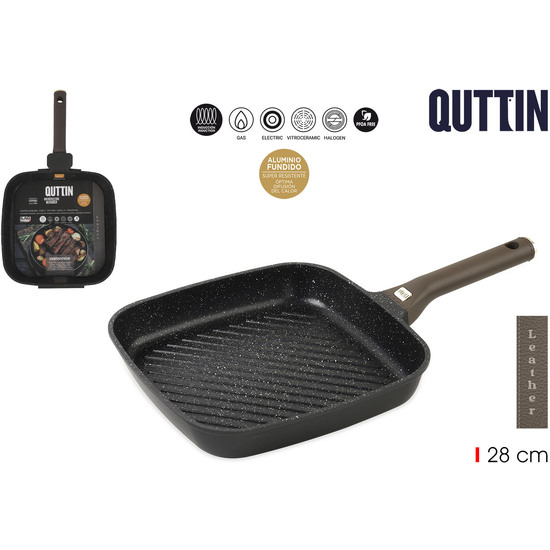 SARTEN ASADORA 28X28CM LEATHER QUTTIN image 0