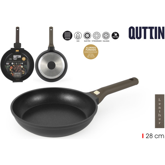 SARTEN 28CM ALUMINIO INDUCC.LEATHER QUTTIN image 0