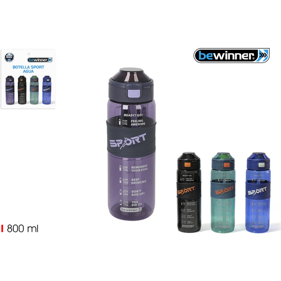 PRJ BOTELLA SPORT AGUA TRANSP.800ML BEWINNER image 0