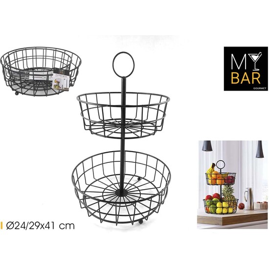 FRUTERO METAL DOBLE 24/29X41CM MY BAR image 0