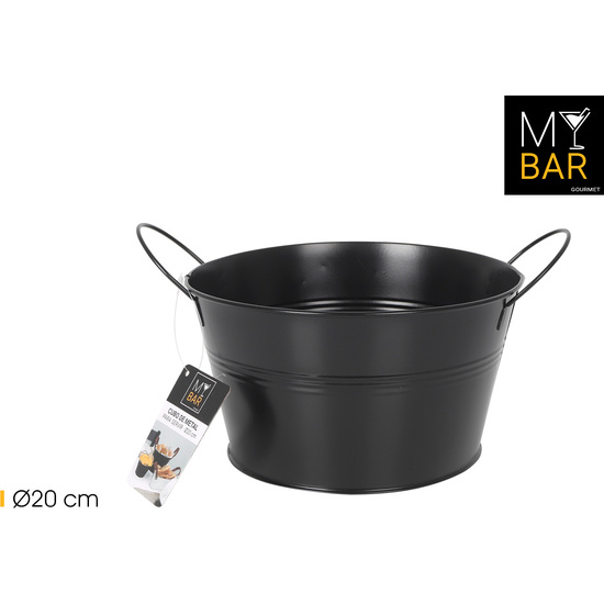 CUBO METAL RED.ASA METAL BLACK 20CM MY BAR image 0