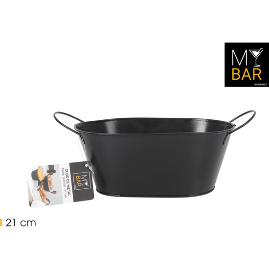 CUBO METAL RECT.ASA METAL BLACK 21C MY BAR image 0