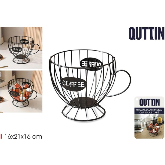ORGANIZADOR METAL CAPSULA CAFE TAZA QUTTIN image 0