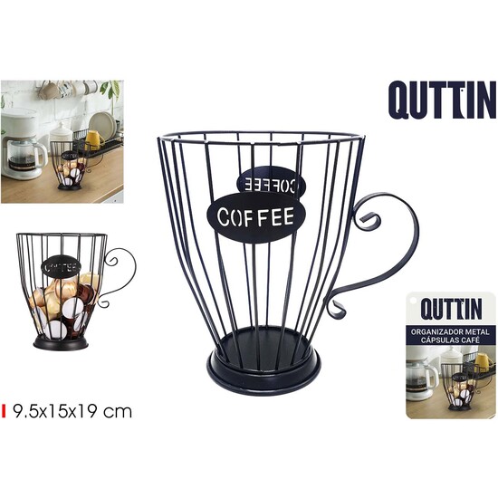 ORGANIZADOR METAL CAPSULA CAFE TAZA QUTTIN image 0