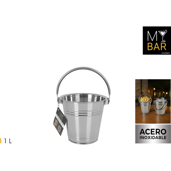 CUBO ACERO C/ASA SERVIRHIELO 1L MY BAR image 0