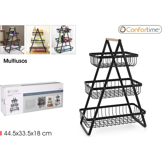 CESTA ORDENACION METAL 3 NIVELES CONFORTIME image 0