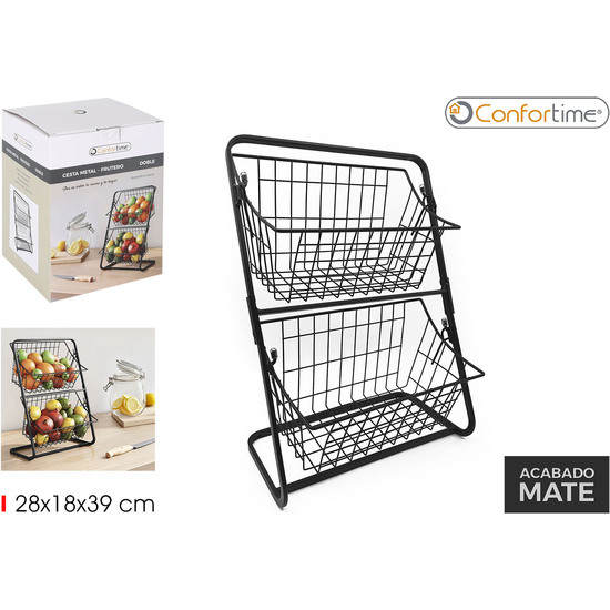 PRJ FRUTERO METAL DOBLE 28X18X39CM CONFORTIM image 0