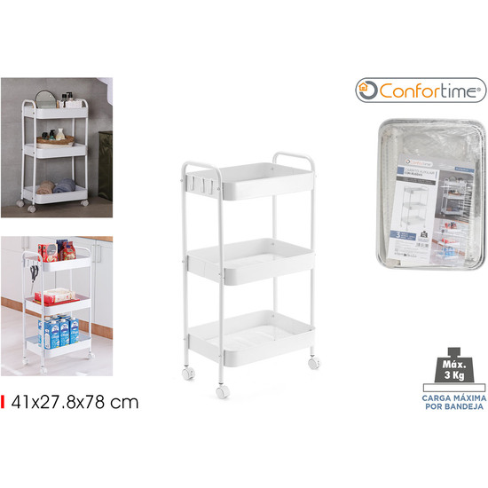 PRJ CARRITO AUXILIAR 3 NIVELES C/RUEDAS CONF image 0