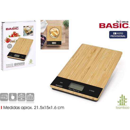 BASCULA COCINA DIGITAL CUADRA.BAMBU BASIC HOME image 0