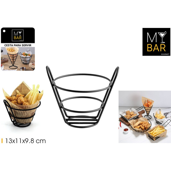 CESTA PARA SERVIR C/ASAS 13X11X9.8C MY BAR image 0