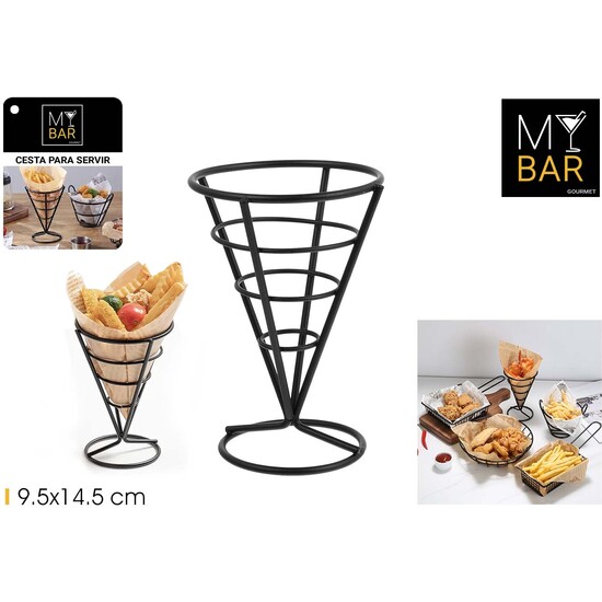 CESTA PARA SERVIR CONICA 9.5X14.5CM MY BAR image 0