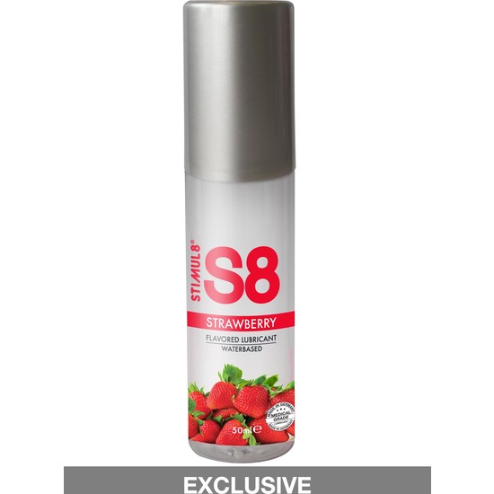 S8 FLAVORED LUBE 50ML - STRAWBERRY image 1